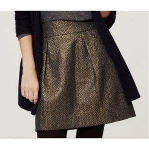 Ann Taylor LOFT Petites Metallic Jacquard Skirt